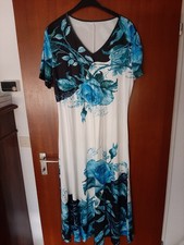 Schönes Sommerkleid - weiss mit Rosenmuster  XL
