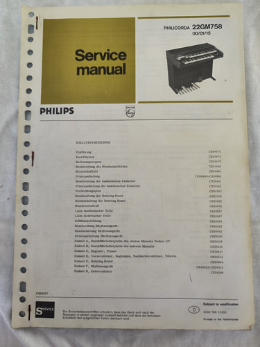 Philips service philicorda - philips,