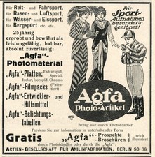 Agfa Foto Artikel Reklame 1914