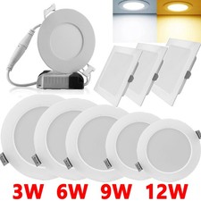 LED Panel Einbaustrahler 230V Einbauleuchte EinbauSpots flach slim Deckenleuchte