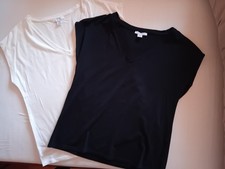 Shirt weiß schwarz zwei - schwarz, -zwei
