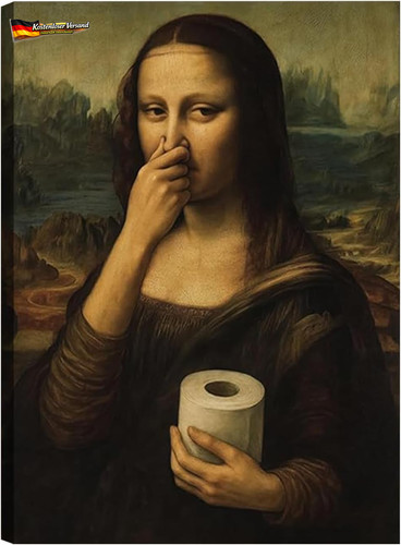 Lustige mona lisa - mona, toilette