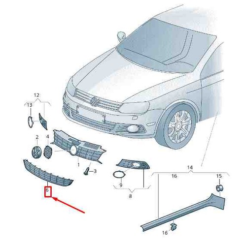 Eos kühlergrill vorne - eos,