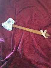 Antiker Fleischklopfer Porzellan + Holz - sehr alt und sehr schön zuletzt Deko