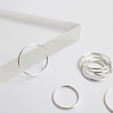 Schmaler Damen Ring Rundprofil