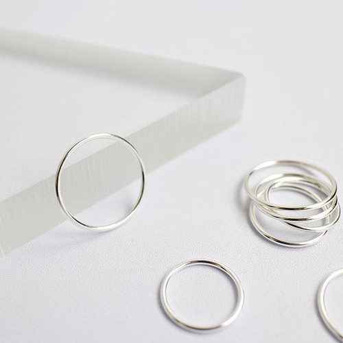 Schmaler damen ring rundprofil - ring,