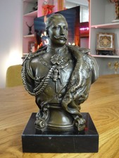 Bronze Marmor Statue Kaiser Friedrich Wilhelm II König Preußen Büste Antik Figur