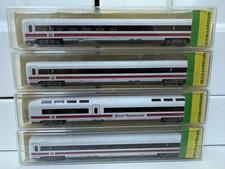 Minitrix Spur N , 4 x ICE-1 Personenwagen in Ovp 13356; 13357; 13358; 13359 NEU