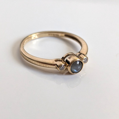 Gelbgold ring tigerauge - 9,