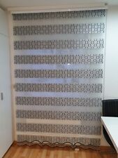 Fensterrollo Vorhang Zebra Silber Schwarz Weiß