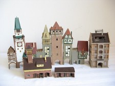 SM216* FALLER VOLLMER KIBRI N Konvolut alte Stadthäuse 7 Stück gebaut Bastelware