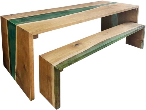 Epoxidharz river table - epoxidharz, mit