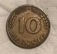 Pfennig 1950 d - 10, „d“