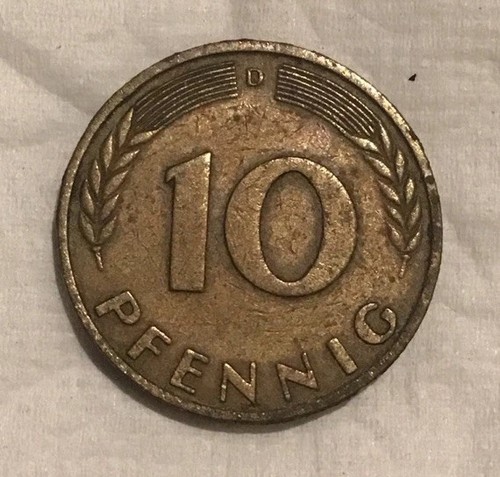 Pfennig 1950 d - 10, „d“