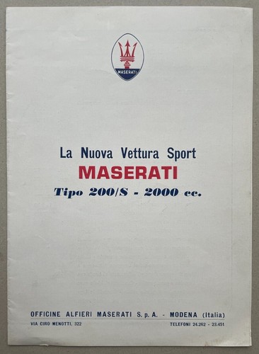 Maserati tipo 200 s - maserati,