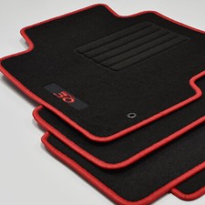 Velours Fußmatten Logo rot