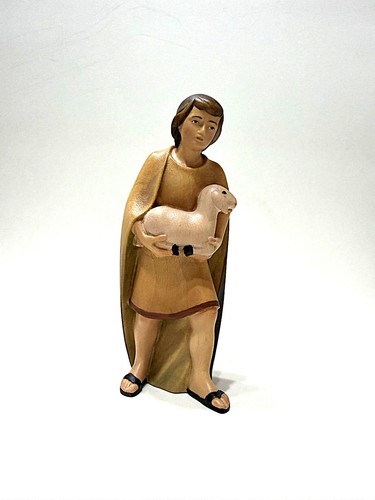 Krippenfigur hirte mit lamm - hirte,