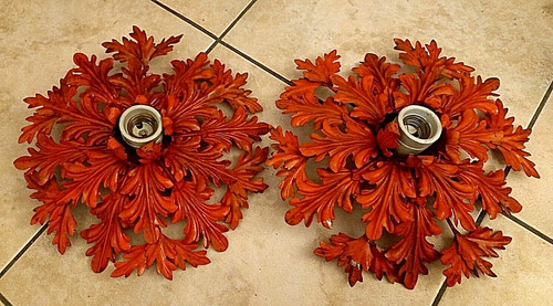 Paar wandleuchte blume - wandleuchte, vintage