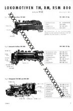 Märklin RM, TM,RSM 800 Zeichnung von 09/54 in A4
