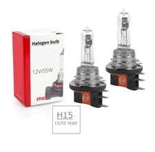 2x H15 Halogenlampe 15/55W Fassung Sockel PGJ23T-1 Fern/Tagfahrlicht.Set