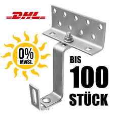 Dachhaken 3-fach verstellbar Halterung Edelstahl Solar PV Photovoltaik-Anlage