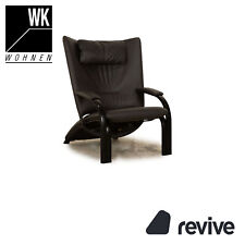 WK Wohnen Spot 698 Sessel veganes Leder Anthrazit Schwarz Neubezug manuelle