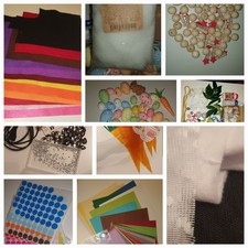 Konvolut_Großes Bastelpaket XXL, verschiedene Stoffe, Marken, neuwertig 