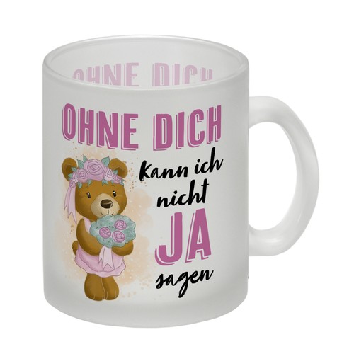 Trauzeugin teddybär glas - teddybär,