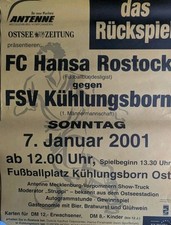 Spielankündigungsplakat FSV Kühlungsborn Hansa Rostock 2001 Trikot Schal