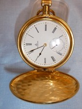 KA1252-Taschenuhr Dugena Vergoldet alt Maße ZB durchmesser 4,8 cm Handaufzug