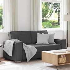 1/2 Sitzer Loveseat Sofa mit Kissen Kunstleder Couch Sitzcouch für Wohnzimmer