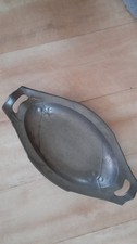 ovale Zinnschale mit zwei Griffen,  Jugendstil, Kayserzinn 4641, ca. 500 g