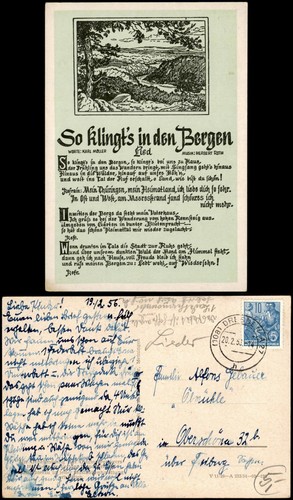 Ansichtskarte ddr liedkarte - ansichtskarte,
