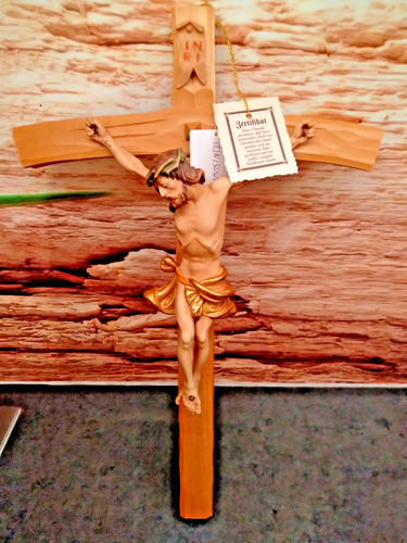 Großes holzkreuz mit - großes,