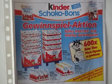Werbung / Ferrero 2001 / Kinder Schoko-Bons - Gewinnspiel-Aktion