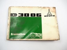 Deutz D3006 Traktor Ersatzteilliste Ersatzteilkatalog 1968