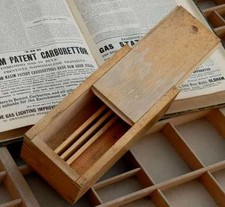 Vintage Holzkasten m. Deckel aus Druckerei shabby loft Kästchen Setzkasten