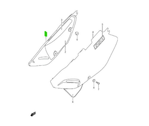 Suzuki dr650se rahmenabdeckung - suzuki,