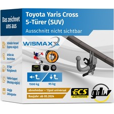 ANHÄNGERKUPPLUNG für Toyota Yaris Cross ab 24 abnehmbar GDW +13pol E-Satz ABE