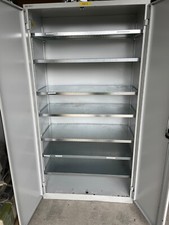 LISTA Stahlschrank Flügeltürenschrank mit 7 Böden Metall 100x50x195