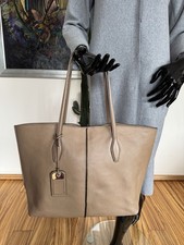 Tod's Joy Große Leder Shopper Handtasche Farbe Beige