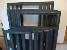 Bilderrahmen 30x40 - 50x70cm blau Landhaus Holz Rahmen für Keilrahmen Leinwand