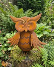 Edelrost Eule 24cm Rostfigur