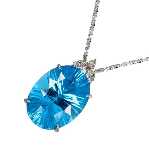 Blautopas 85ct diamant - blautopas,