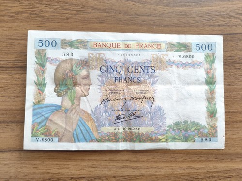 Billet 500 francs - billet, la