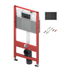 TECEbase WC Modul Base Spülkasten Element mit Platte schwarz matt Bauhöhe 112cm