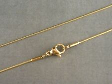 Kette Edelstahl Schlangenkette vergoldet gold Halskette Ø  1  mm 42 - 80 cm Neu