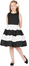 Kinder 'Lilly' Vintage gestreift 50er Jahre Party Mädchen Abschlussballkleid