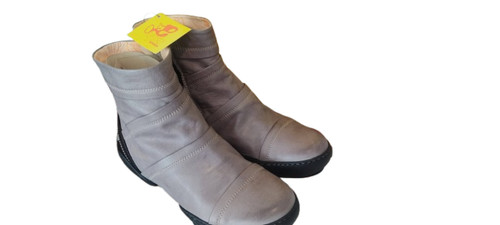 Eject grey leather - grey, slouchy