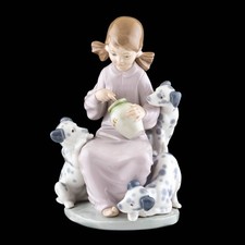 Mädchen mit Honig & Dalmatiner Welpen #1248 - Porzellan Figur - Lladró